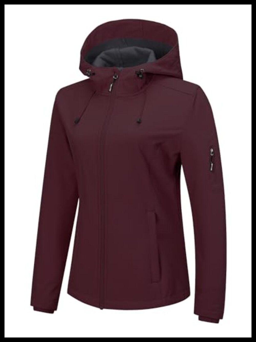 Women's Waterproof Softshell Jacket Fleece Lined Windproof Rain Coat